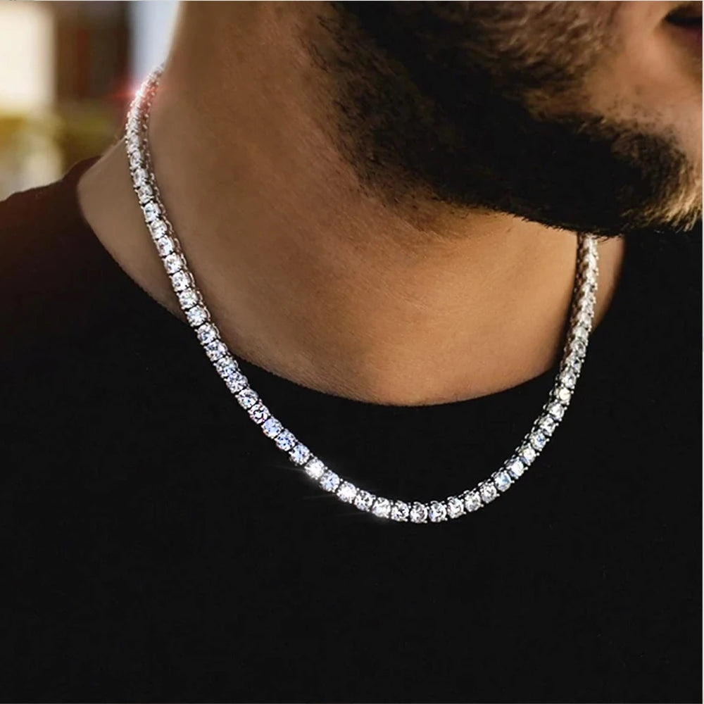3/5/6.6mm Moissanite Tennis Chain - 925 Silver