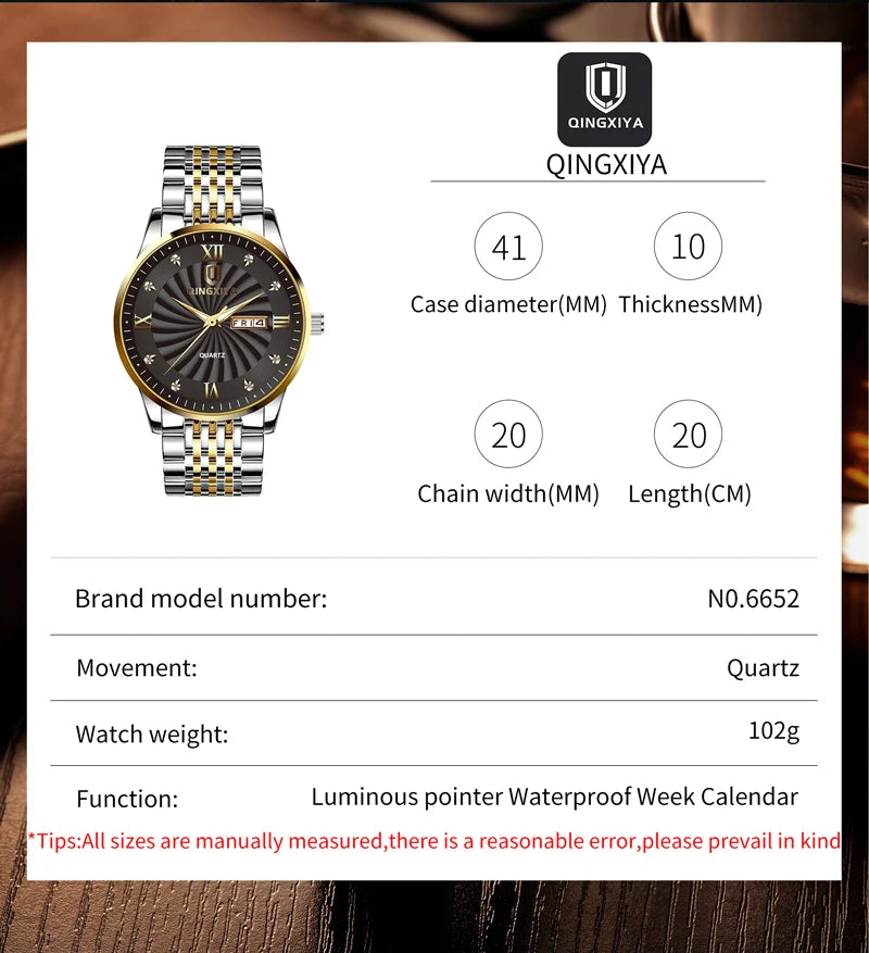 Luxury Men's Quartz Watch Waterproof Date Clock Male Sports Watches Men Casual Wrist Watch