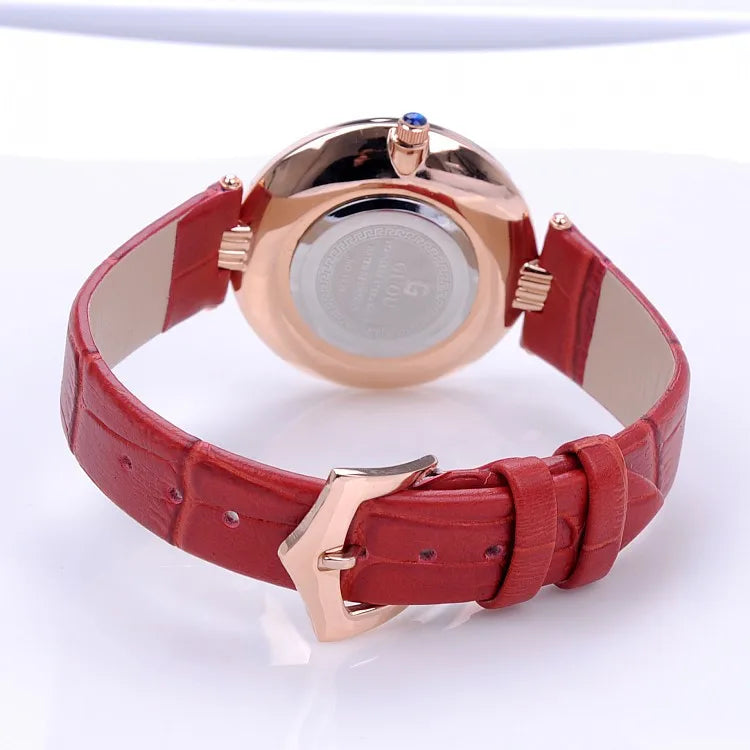Women Rolling Drill Watch Luxury Leather