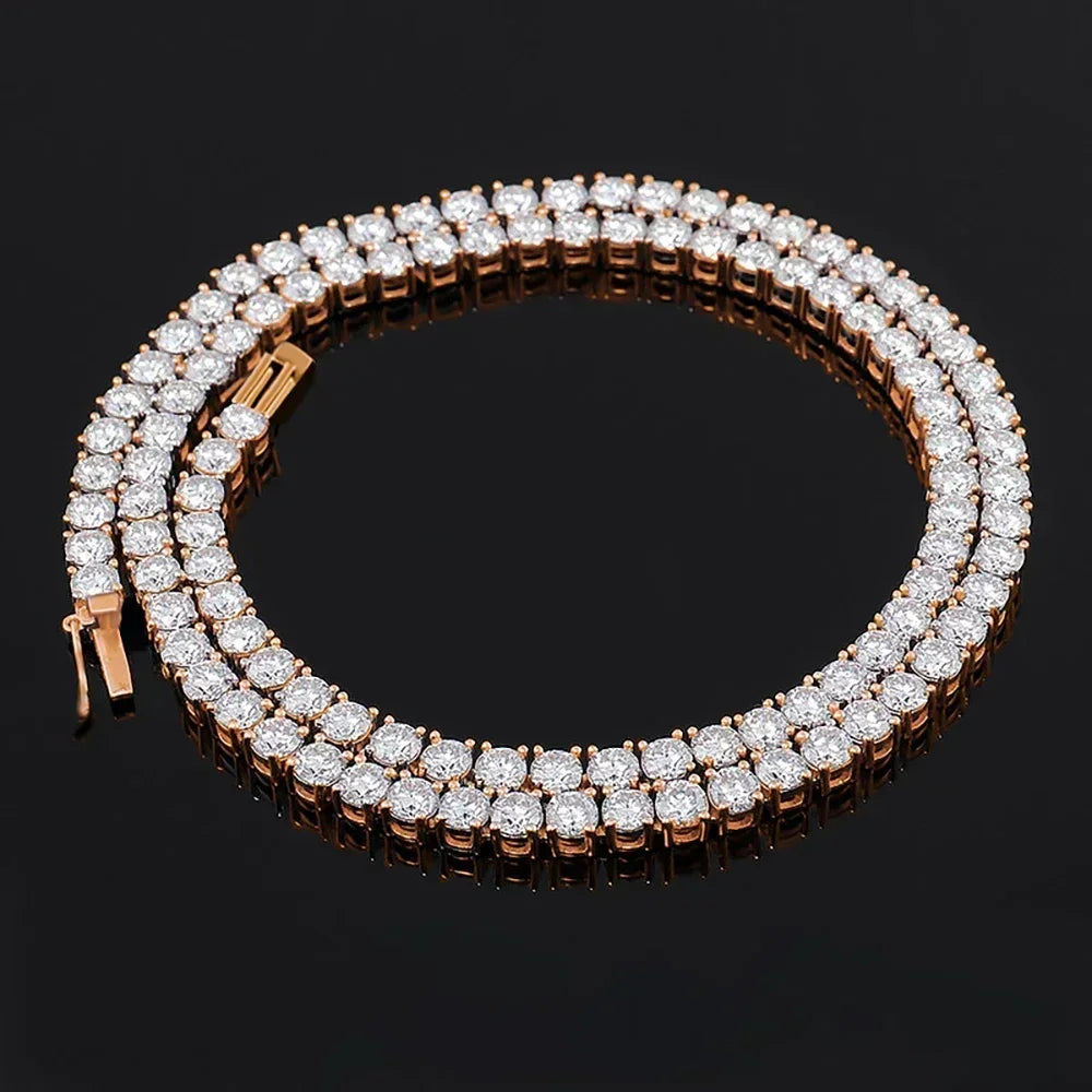 3/5/6.6mm Moissanite Tennis Chain - 925 Silver