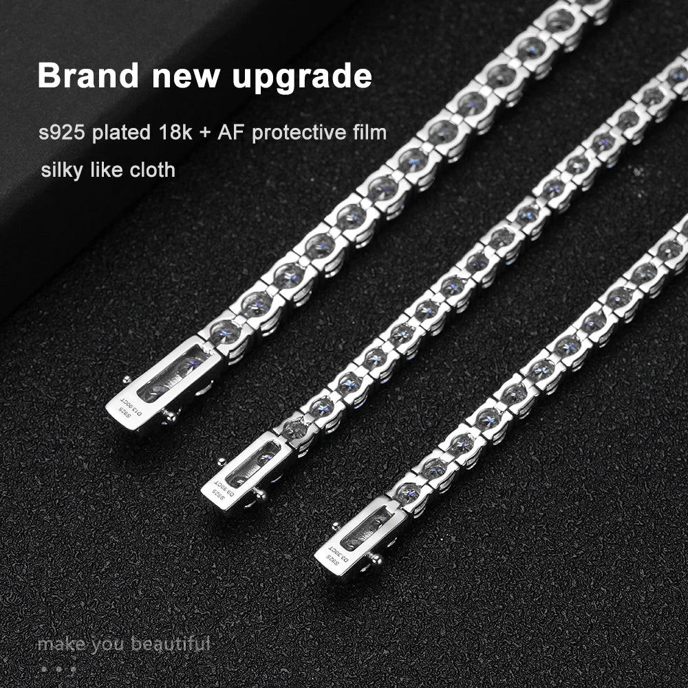 KNOBSPIN D VVS1 Moissanite Tennis Bracelet