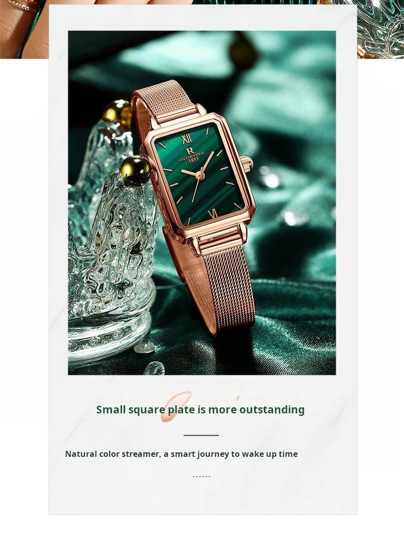 Luxury Women Watch Fashion Quartz Women's Wristwatch Mesh Belt Elegant Ultra Thin Dial