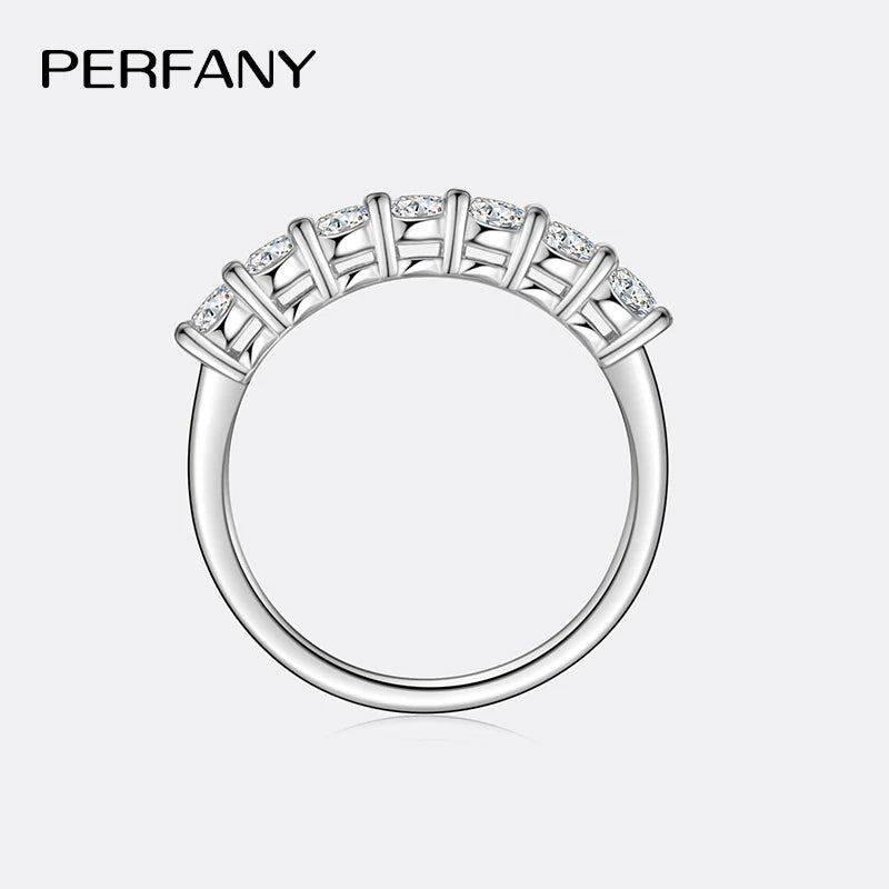 PERFANY 3mm Moissanite Ring For Women S925 Pure Silver Eternal Diamond