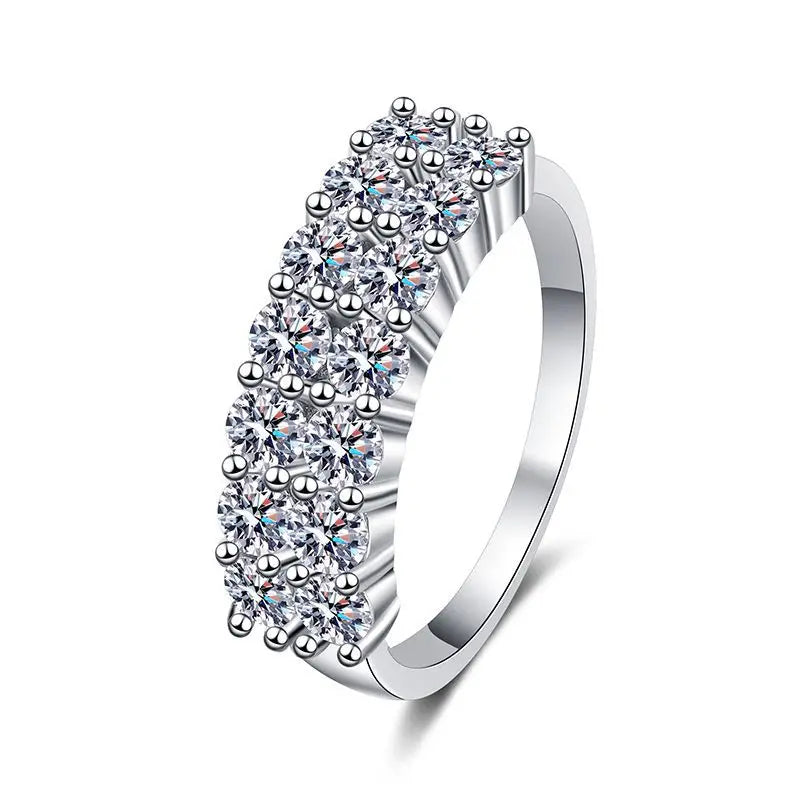 Color Moissanite Diamond Ring for Women Real 925