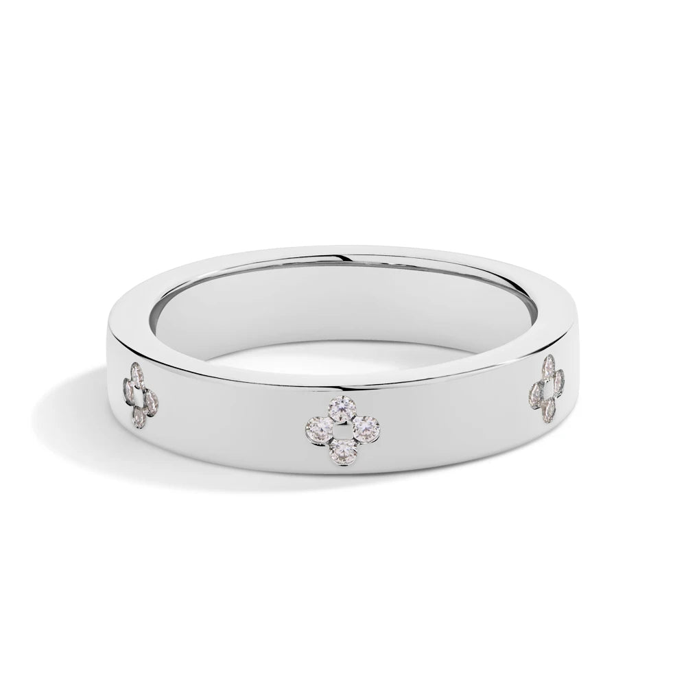18k Gold Plated Diamond Wedding Band Ring For Women S925 Silver Engagement Party Fine Jewelry Gift