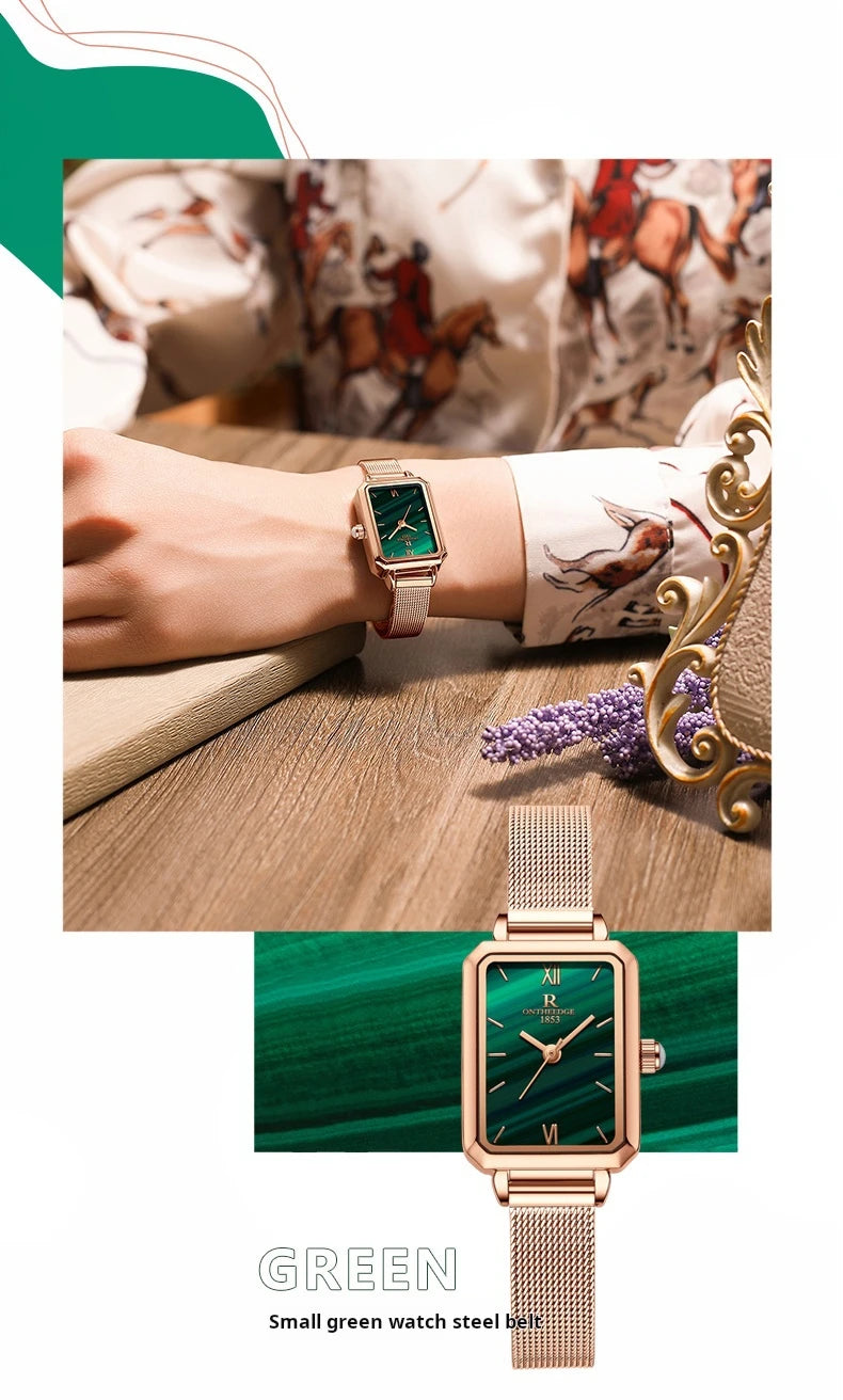 Luxury Women Watch Fashion Quartz Women's Wristwatch Mesh Belt Elegant Ultra Thin Dial