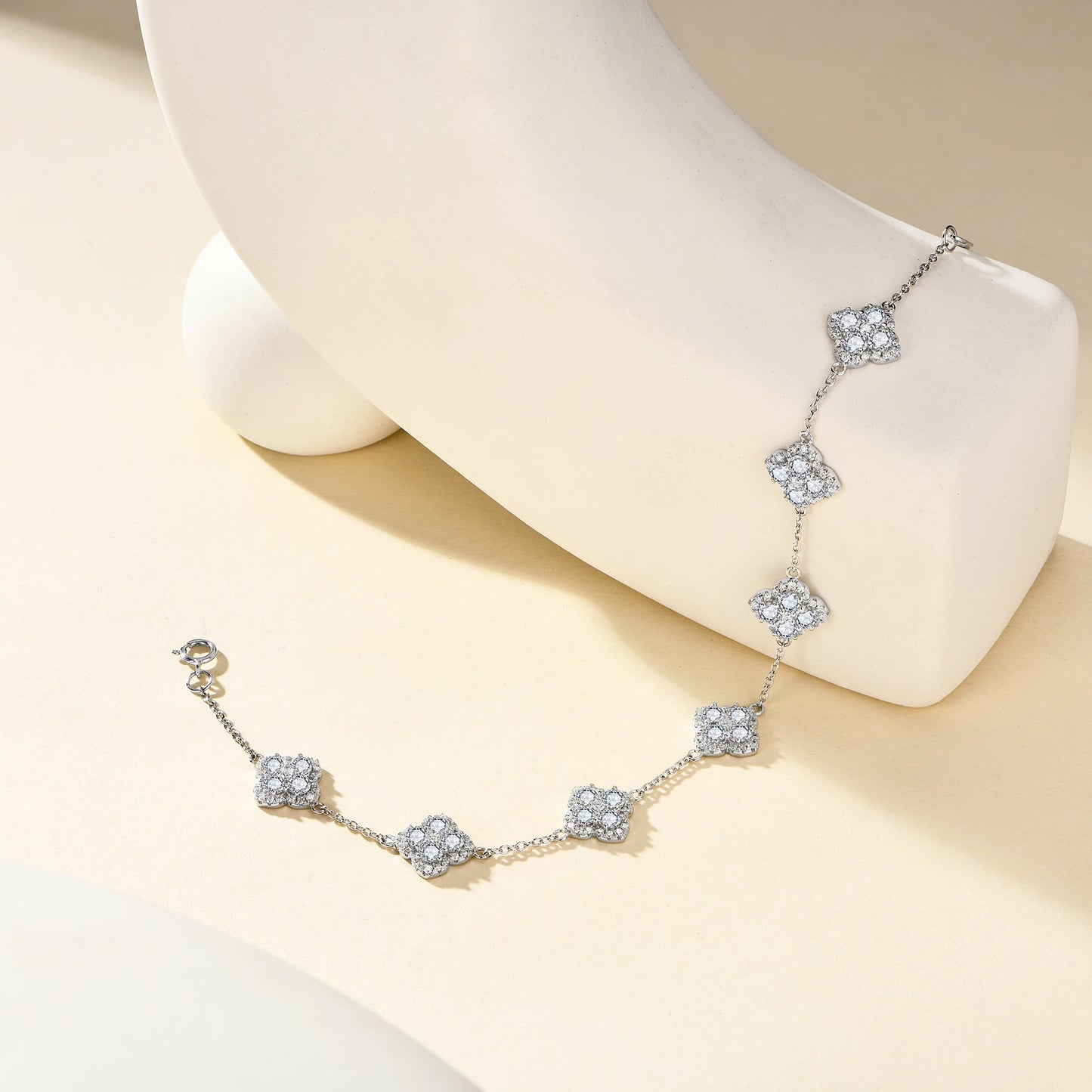 ATTAGEMS Full Moissanite Diamond Bracelet DVVS1 For Women 925
