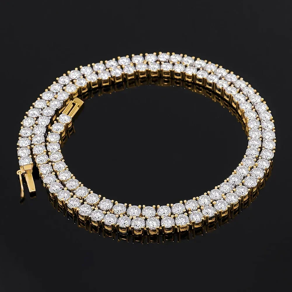3/5/6.6mm Moissanite Tennis Chain - 925 Silver