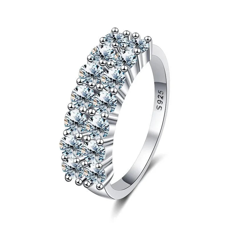 Color Moissanite Diamond Ring for Women Real 925