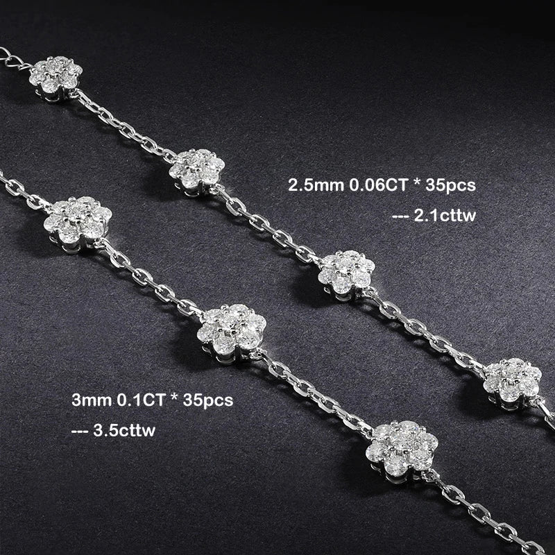 EWYA 925 Sterling Silver Moissanite Stud Earrings
