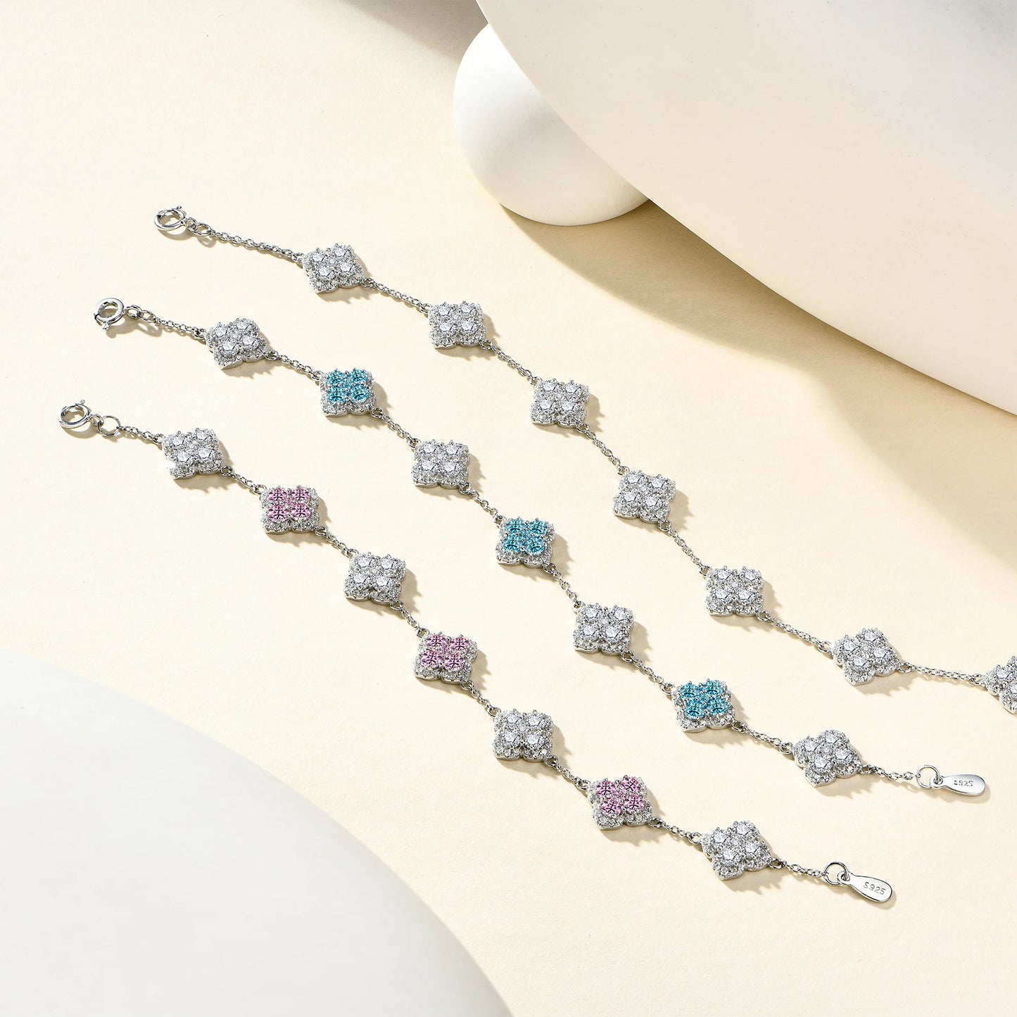 ATTAGEMS Full Moissanite Diamond Bracelet DVVS1 For Women 925
