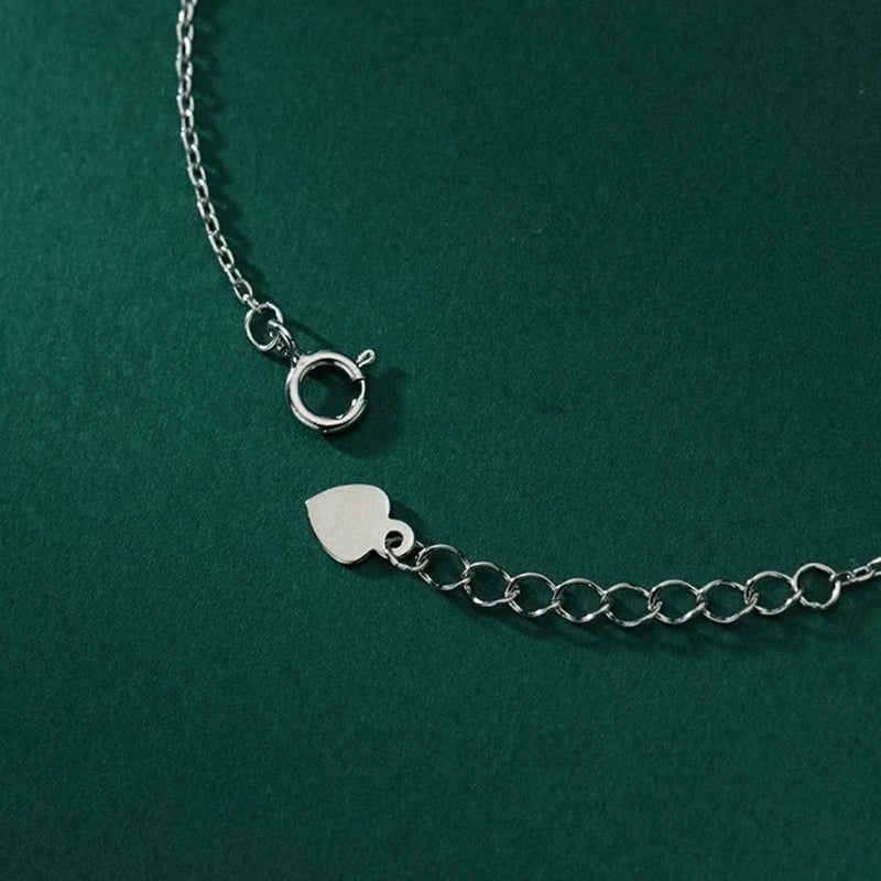 Lnngy Moissanite Bracelet With Certificate 925 Sterling Silver Four-leaf Flower Adjustable Chain Bracelets